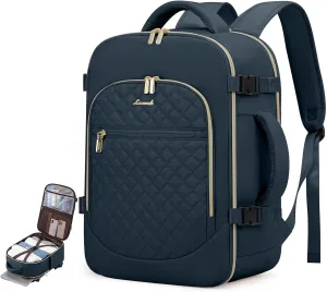 LOVEVOOK Carry on Backpack, 30L Travel Backpack for Women Airline Approved,Luggage Business Weekender Overnight Daypack as Personal Item fit for 15.6 inch Laptop,Blue Green