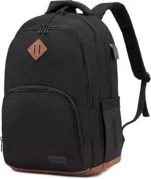 LOVEVOOK Classical Backpack for Women Men, School Bookbag with Laptop Compartment for College Work Travel, Water Resistant Daypack, Fit 15.6" Laptop