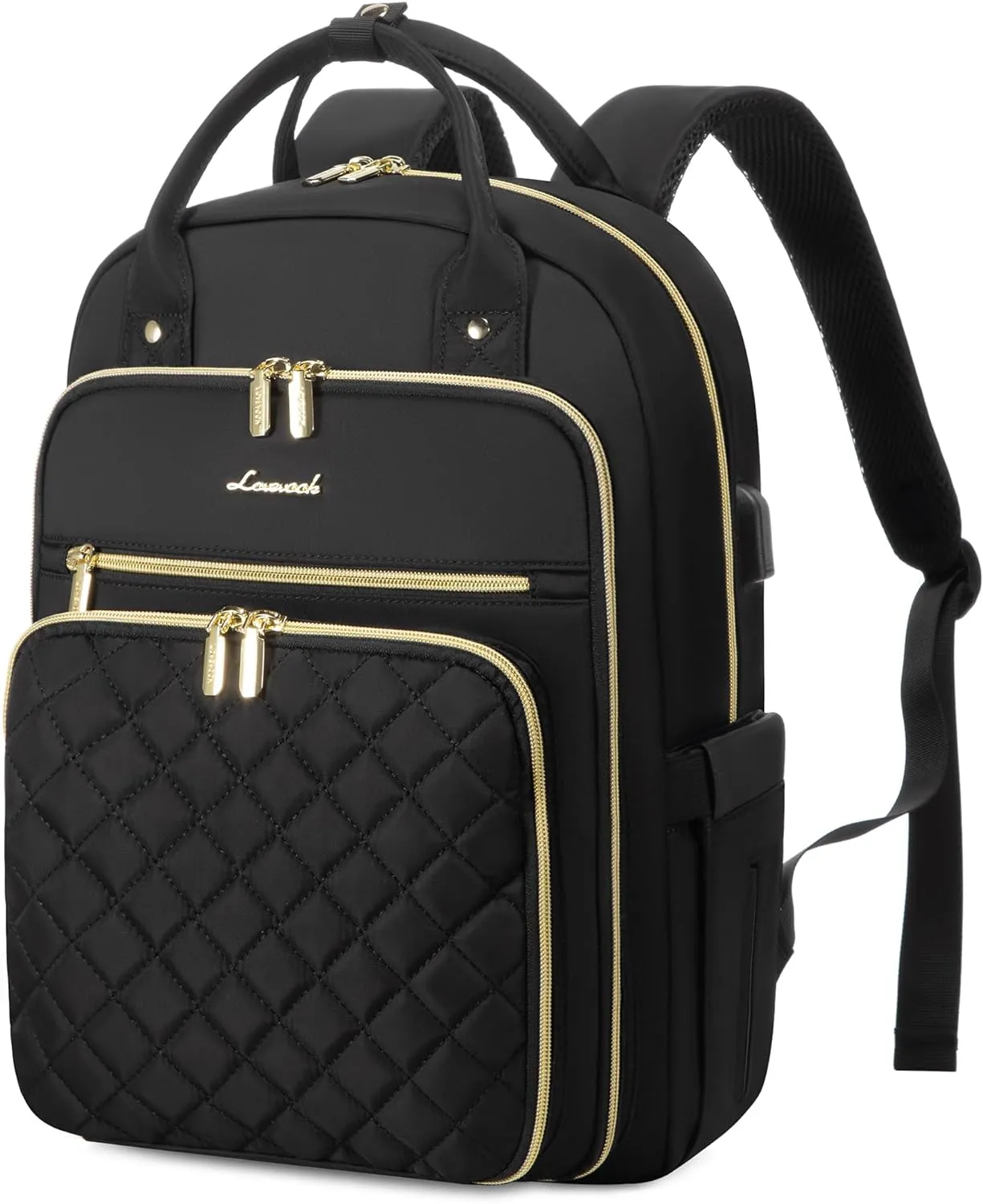 LOVEVOOK Extra Large Travel Backpack Stylish Laptop Backpack Purses for Women, Water Resistant Business Teacher Nurse College Work Computer Bag with USB Charging Port, Fits 18" Laptop