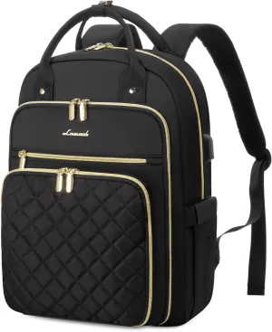 LOVEVOOK Extra Large Travel Backpack Stylish Laptop Backpack Purses for Women, Water Resistant Business Teacher Nurse College Work Computer Bag with USB Charging Port, Fits 18" Laptop