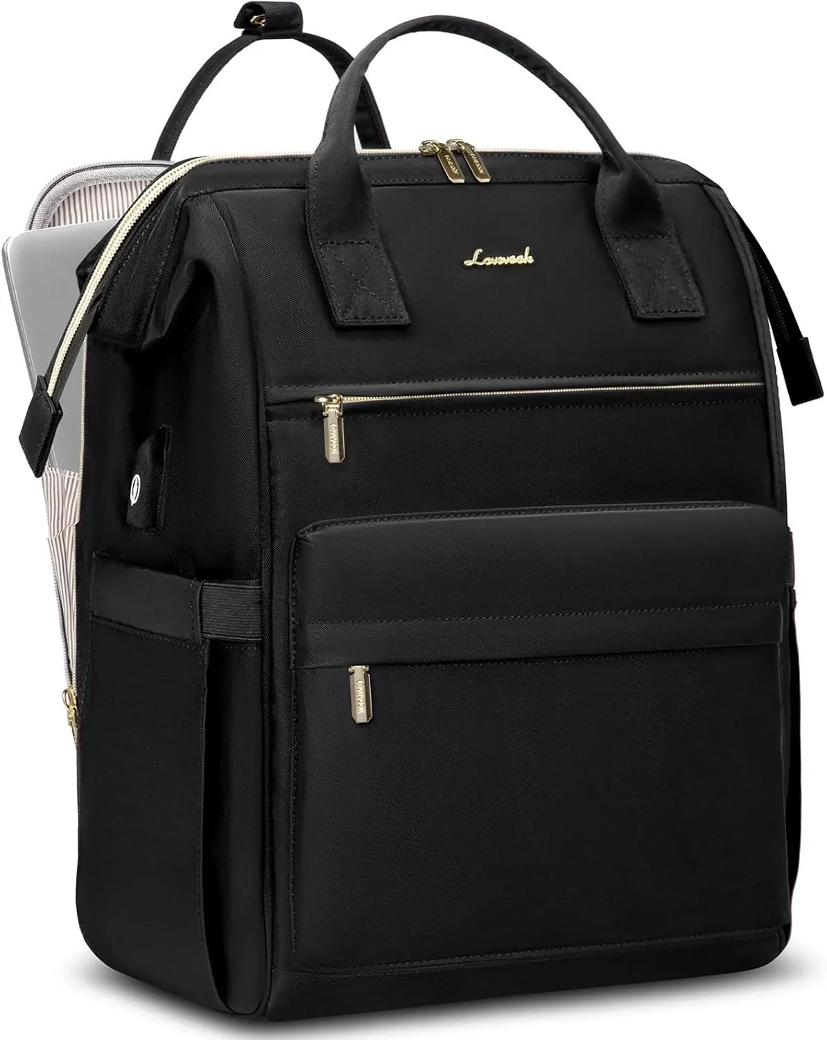 LOVEVOOK Laptop Backpack Purse for Women Waterproof Teacher Nurse Bag with USB Port, 15.6 inch Work Backpack with Laptop Compartment, Business Travel Backpack