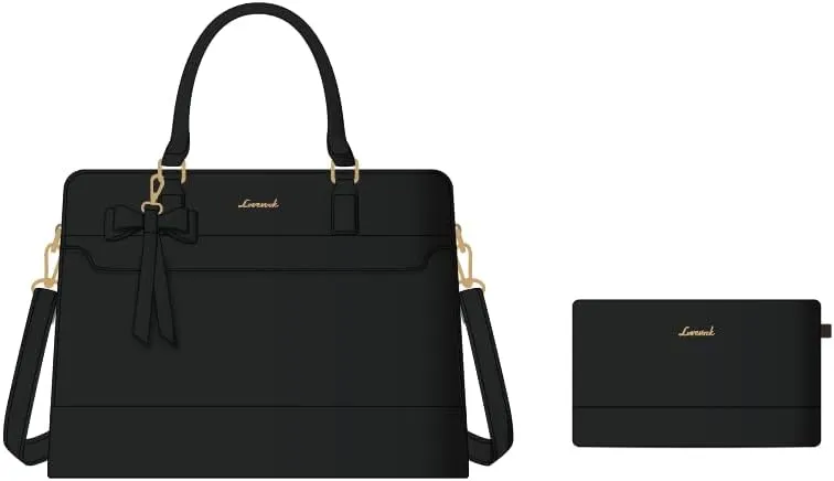 LOVEVOOK Laptop Tote Bag for Women,Leather Work Bag, Waterproof Business Teacher Bag,Large Computer Handbag Purse Briefcase,Office Gifts for Women