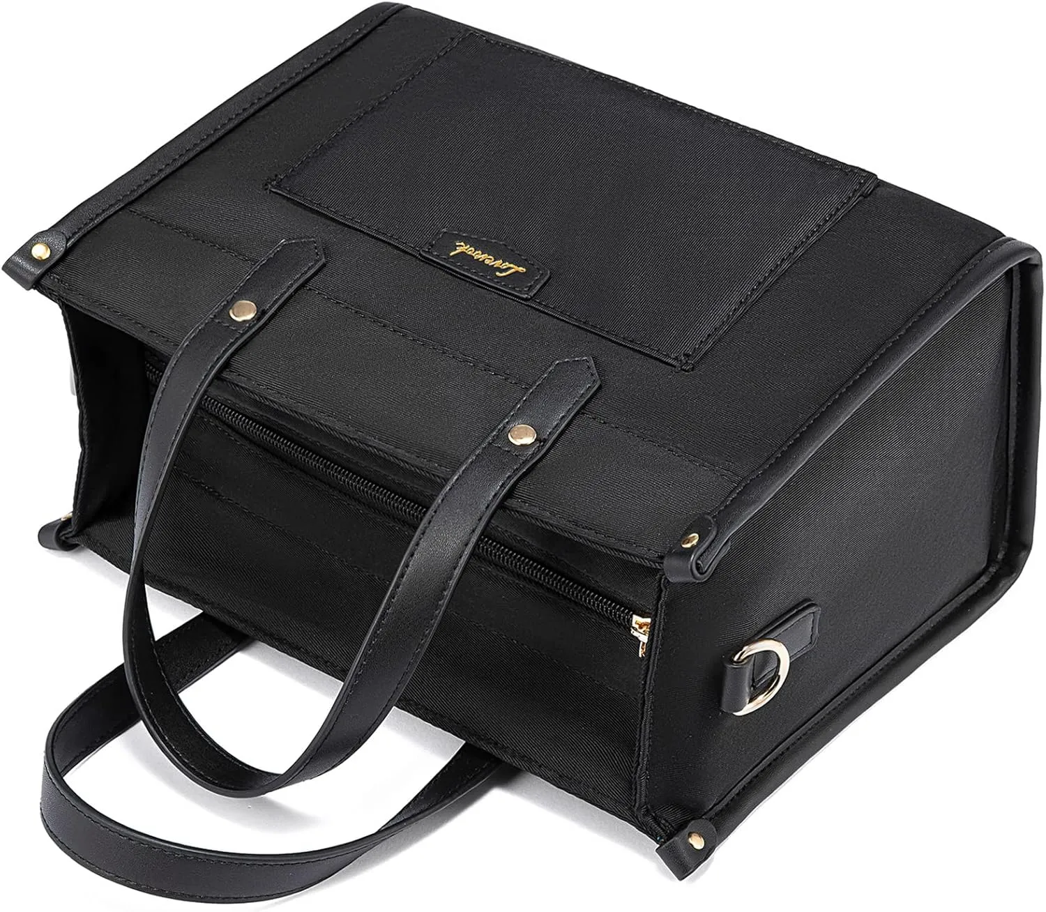 LOVEVOOK Lunch Bag Women Work,Lightweight Insulated Lunch Box for office-lady College Picnic Beach,Fashionable to Match,Black,S
