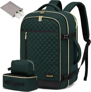 LOVEVOOK Travel Backpack for Women, Carry on Backpack for Airplanes,TSA Personal Item Travel Bag fits 15.6" Laptop,Travel Essentials Carry On Bag Flight Approved with 3 Packing Cubes