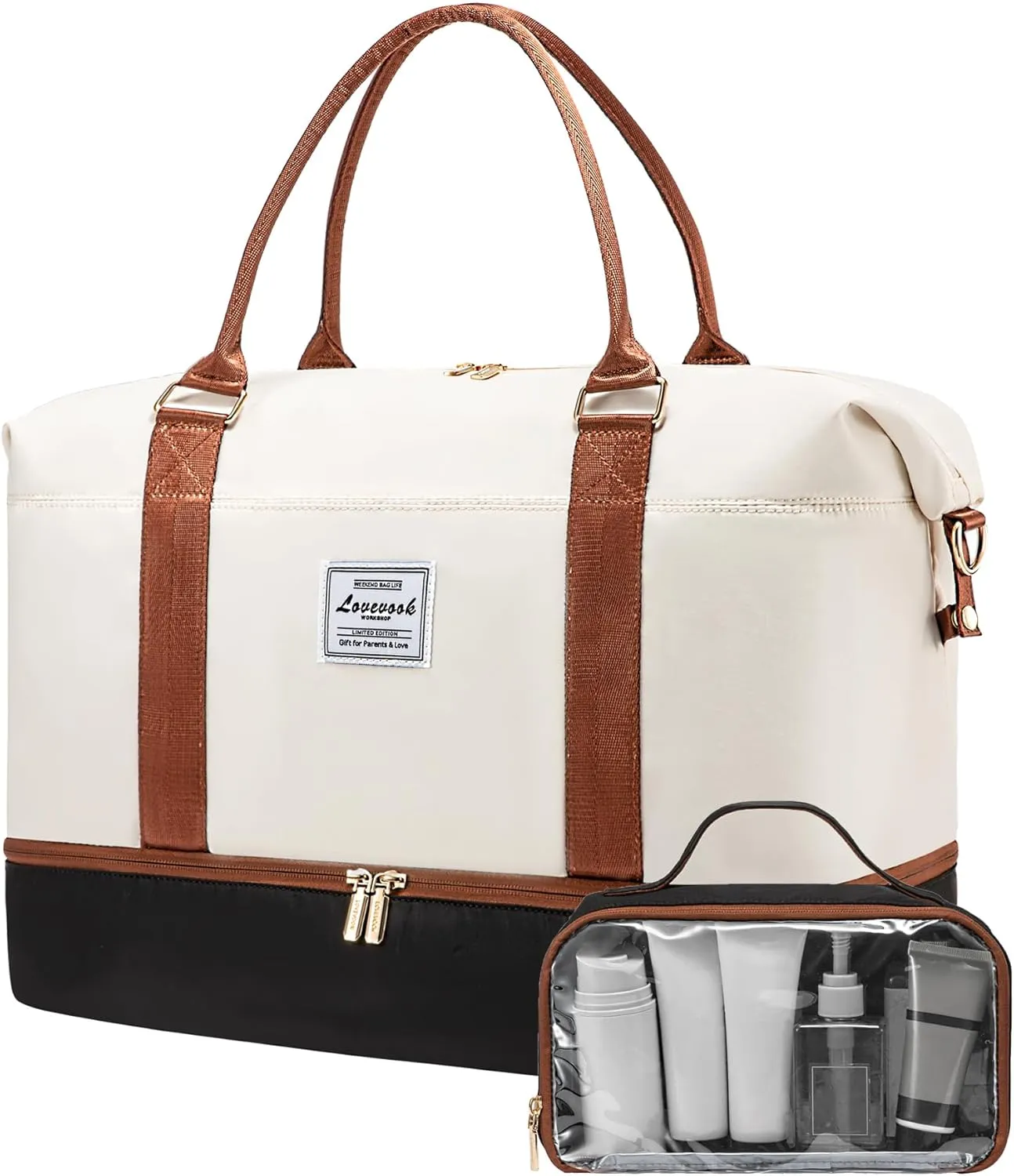 LOVEVOOK Travel Bag Weekender Bags for Women, Carry on Overnight with Shoe Compartment,Duffle with Laptop Pocket,Hospital Bag for Labor Delivery,Gym Tote with Toiletry