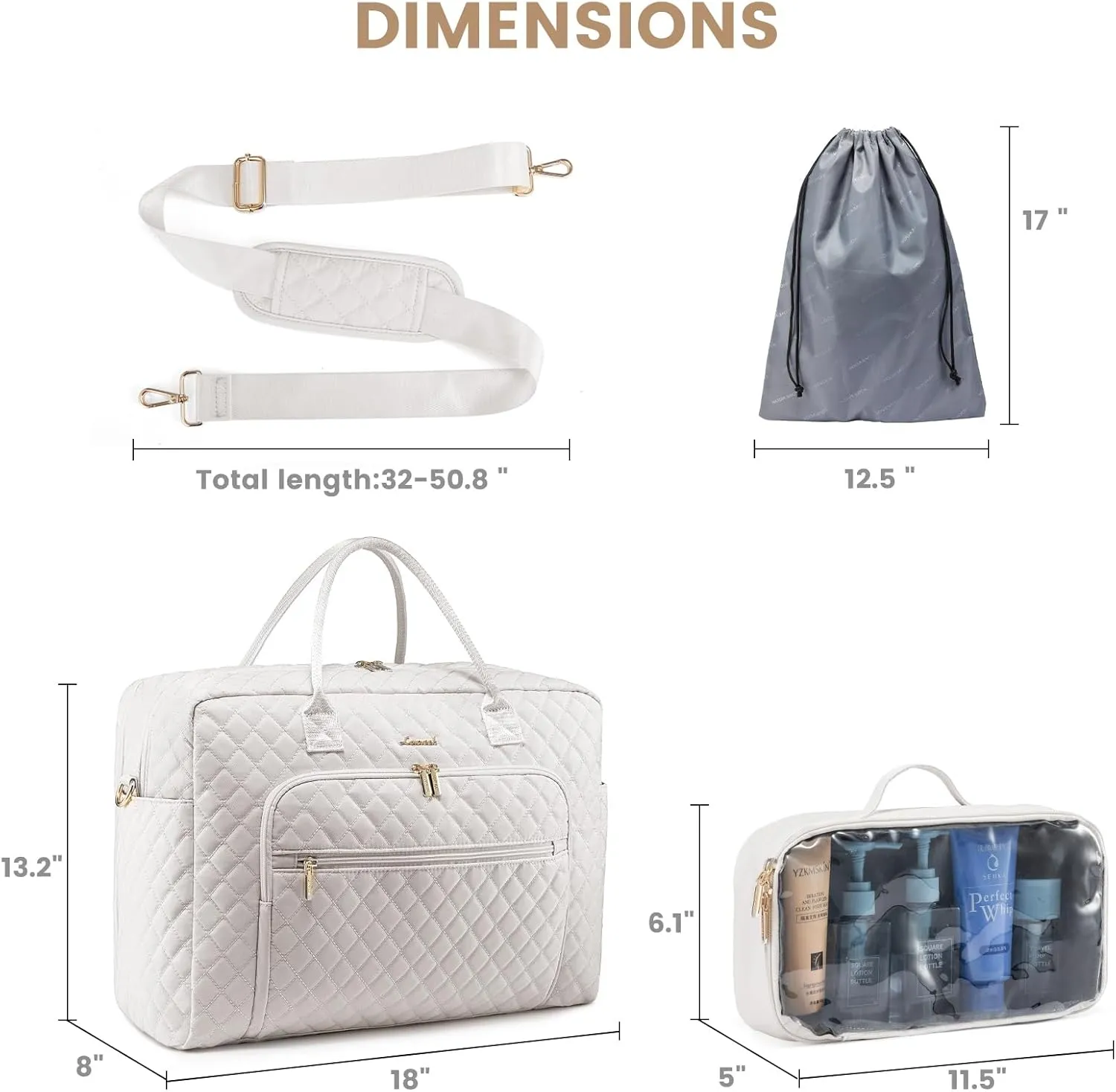 LOVEVOOK Travel Duffle Bag, Weekender Bag for Women with Toiletry Bag Carry on Overnight Bag with Laptop Compartment, Yoga Gym Bag with Wet Pocket Shoe Bag, Hospital Bag for Labor and Delivery