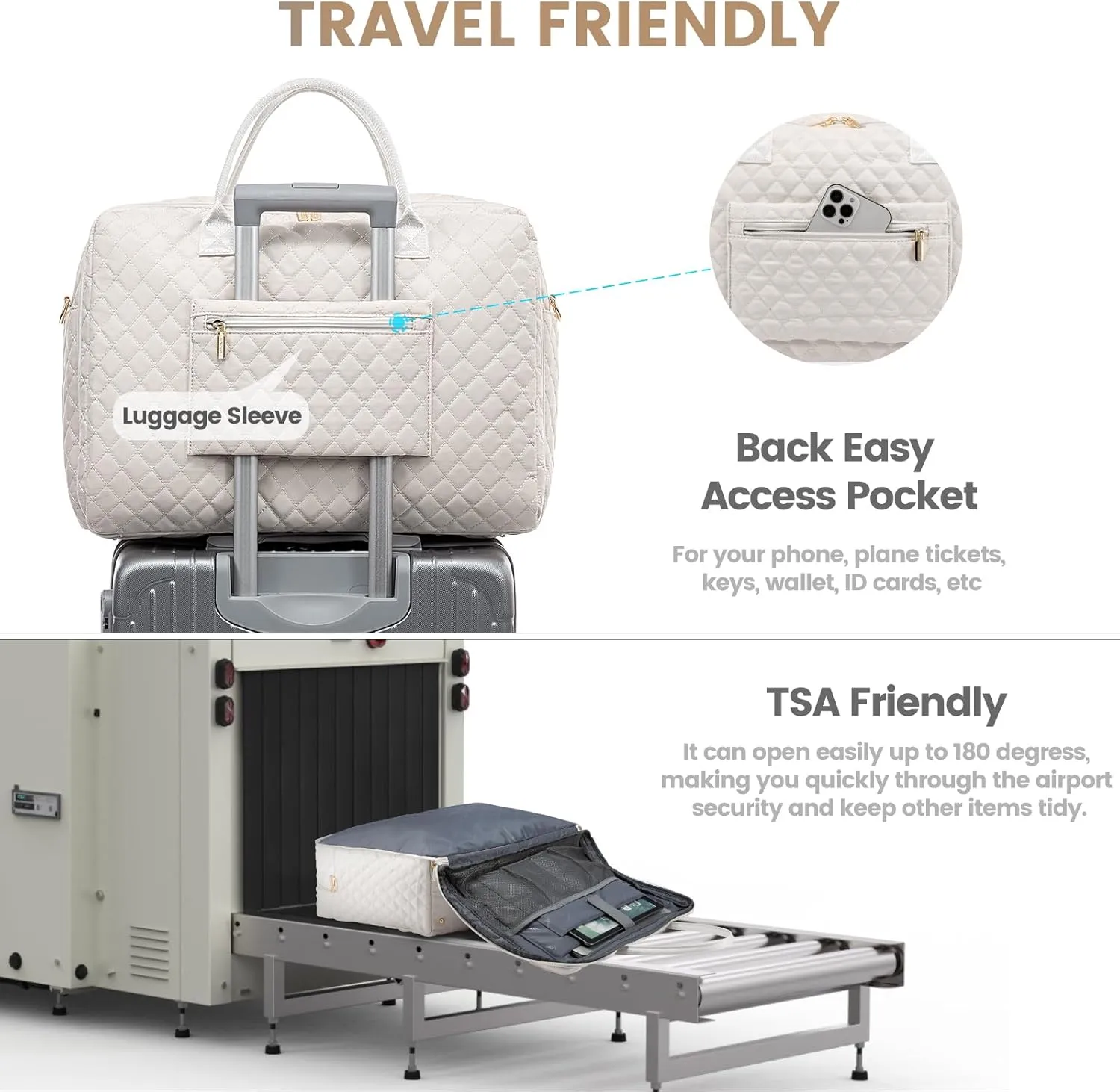 LOVEVOOK Travel Duffle Bag, Weekender Bag for Women with Toiletry Bag Carry on Overnight Bag with Laptop Compartment, Yoga Gym Bag with Wet Pocket Shoe Bag, Hospital Bag for Labor and Delivery