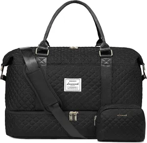 LOVEVOOK Travel Duffle Bag,Weekender Bags for Women with Shoe Compartment,Carry on Overnight Bag with Toiletry Bag,Gym Duffel Bag with Wet Pocket,Hospital Bags for Labor and Delivery