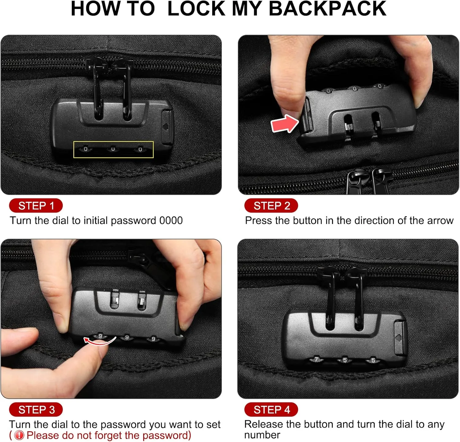 LOVEVOOK Travel Laptop Backpack Waterproof Anti Theft Backpack with Lock and USB Charging Port Large 17-17.3 Inch Computer Business Backpack for Women Men Red