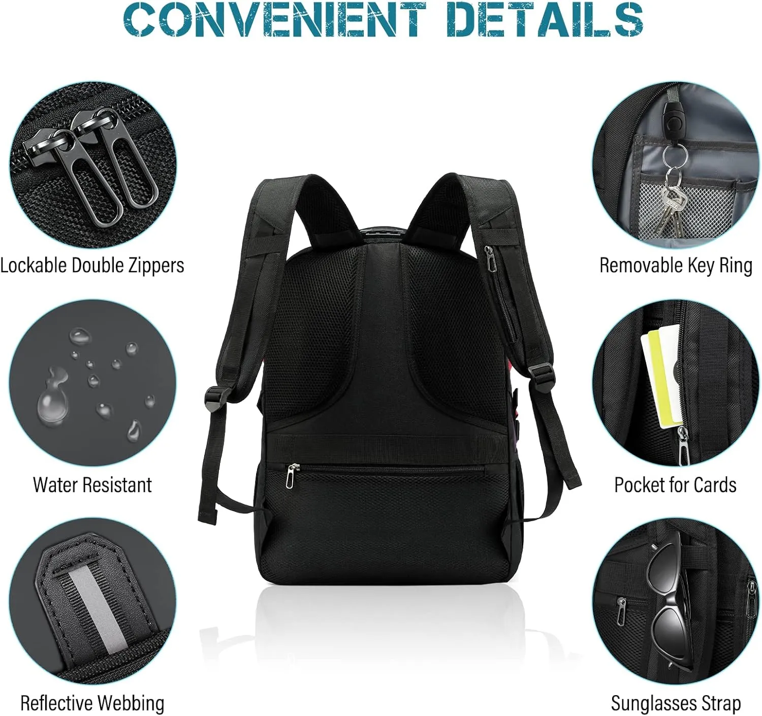 LOVEVOOK Travel Laptop Backpack Waterproof Anti Theft Backpack with Lock and USB Charging Port Large Computer Business Backpack for Men Women College Backpack (17 inch,DarkGrey