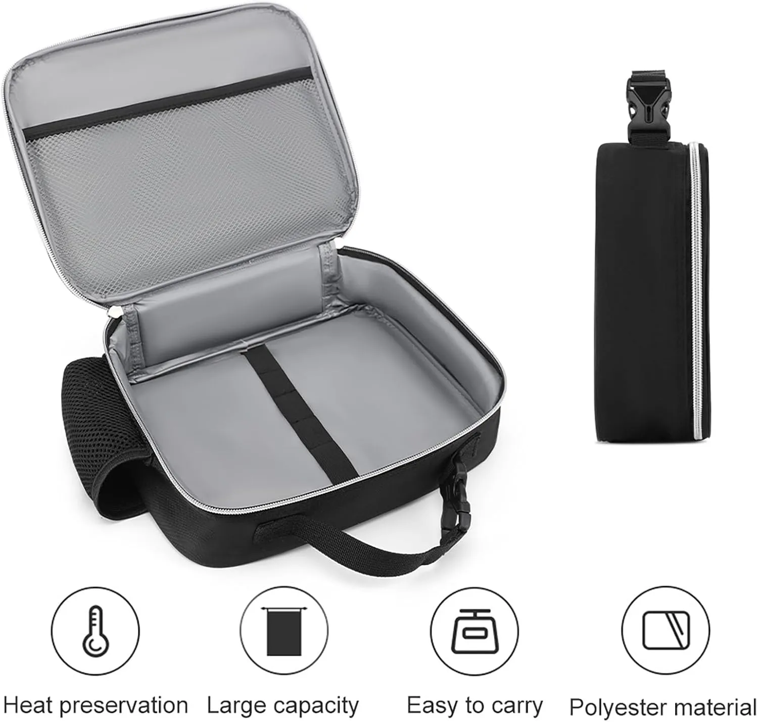 Lunch Bag for Women Men Lunch Box Reusable Brook Trout Fly Fishing Lunch Tote Bag Leakproof Lunch Cooler Bag for Work, 27x21x9cm