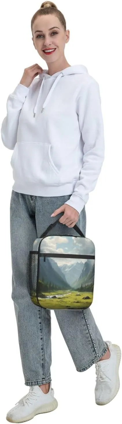 Lunch Bag Lunch Box For Women Men Reusable Insulated Lunch Tote Bag Valley Leakproof Cooler Bag Portable Cooler Lunch Container For Picnic Travel