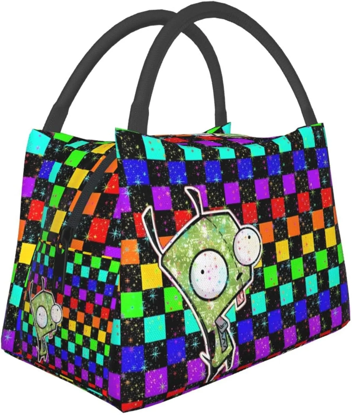 Lunch Bags Invader Anime Zim Insulated Lunch Tote Reusable Portable Lunch Box for Outdoor Office Picnic 11 X 6.5 X 7 in
