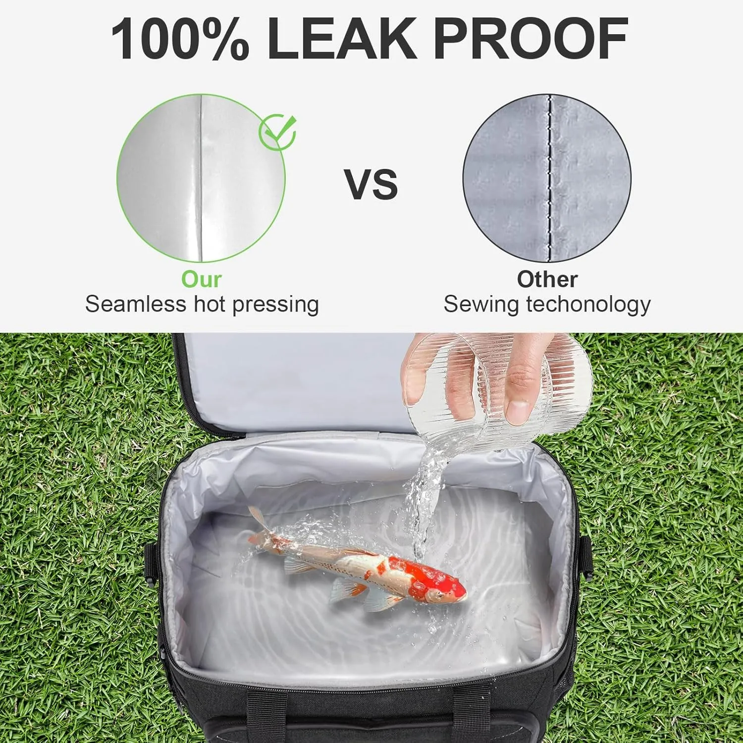 Lunch Box for Men Women,Reusable Large Double Deck Tactical Insulated Lunch Bag with Adjustable Shoulder Strap,Leakproof Tote Cooler Bag for Work Adults Picnic Beach Office-24 Cans