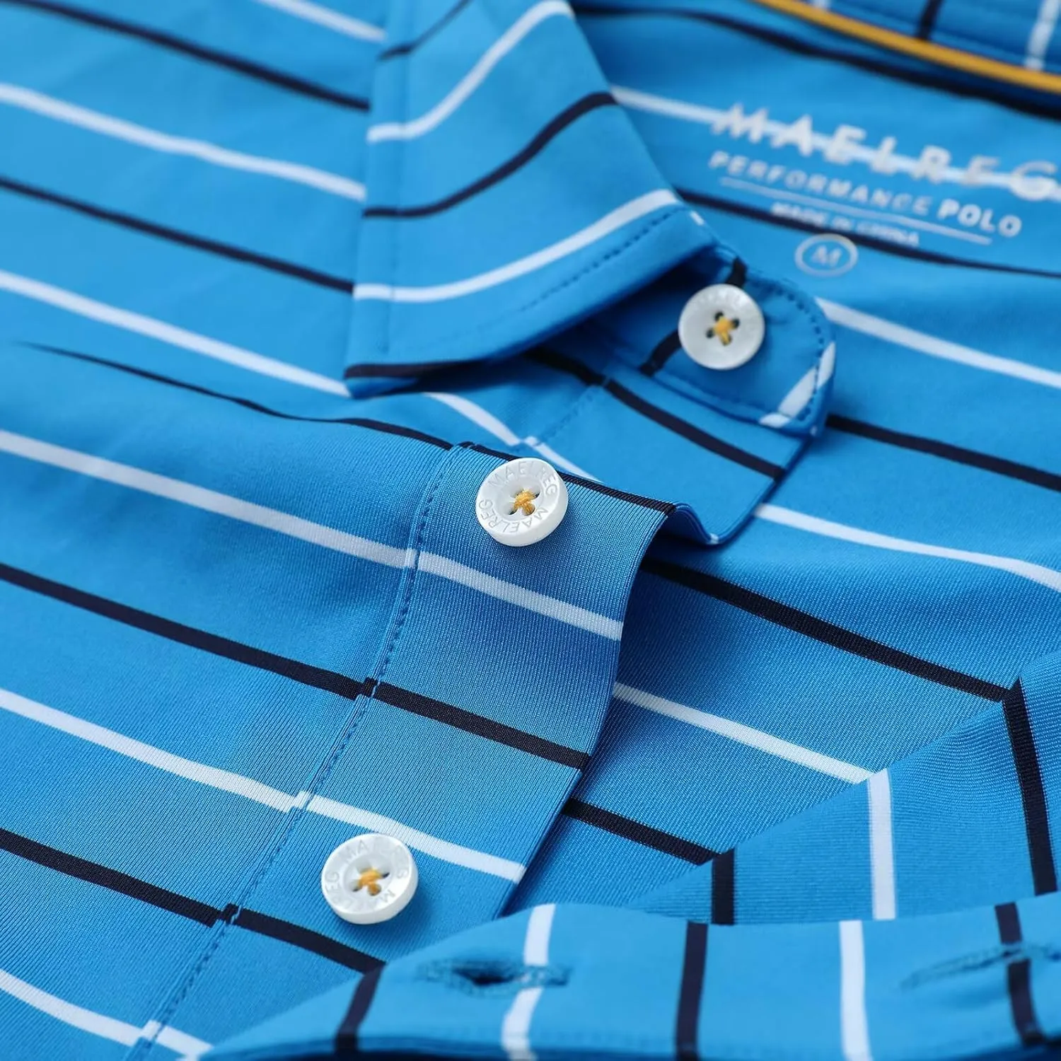 M MAELREG Boys Polo Shirt Short Sleeve Performance Moisture Wicking Dry fit Casual Striped Golf Shirts for Boys