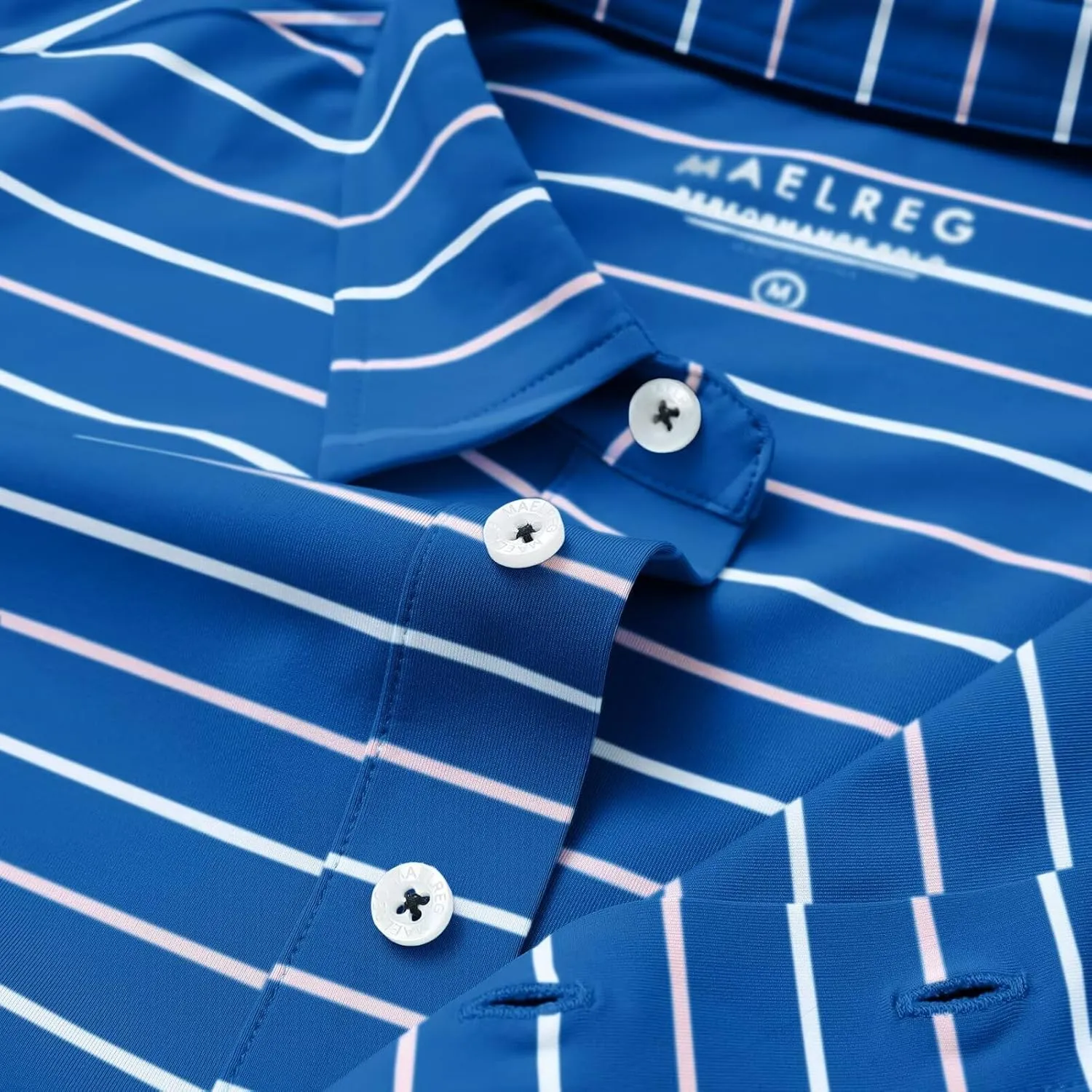 M MAELREG Boys Polo Shirt Short Sleeve Performance Moisture Wicking Dry fit Casual Striped Golf Shirts for Boys