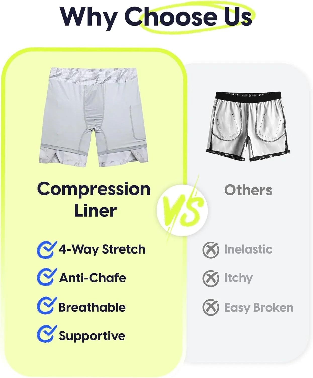 maamgic Boys Athletic Shorts with Liner Teens Youth 2 in 1 Active Running Shorts