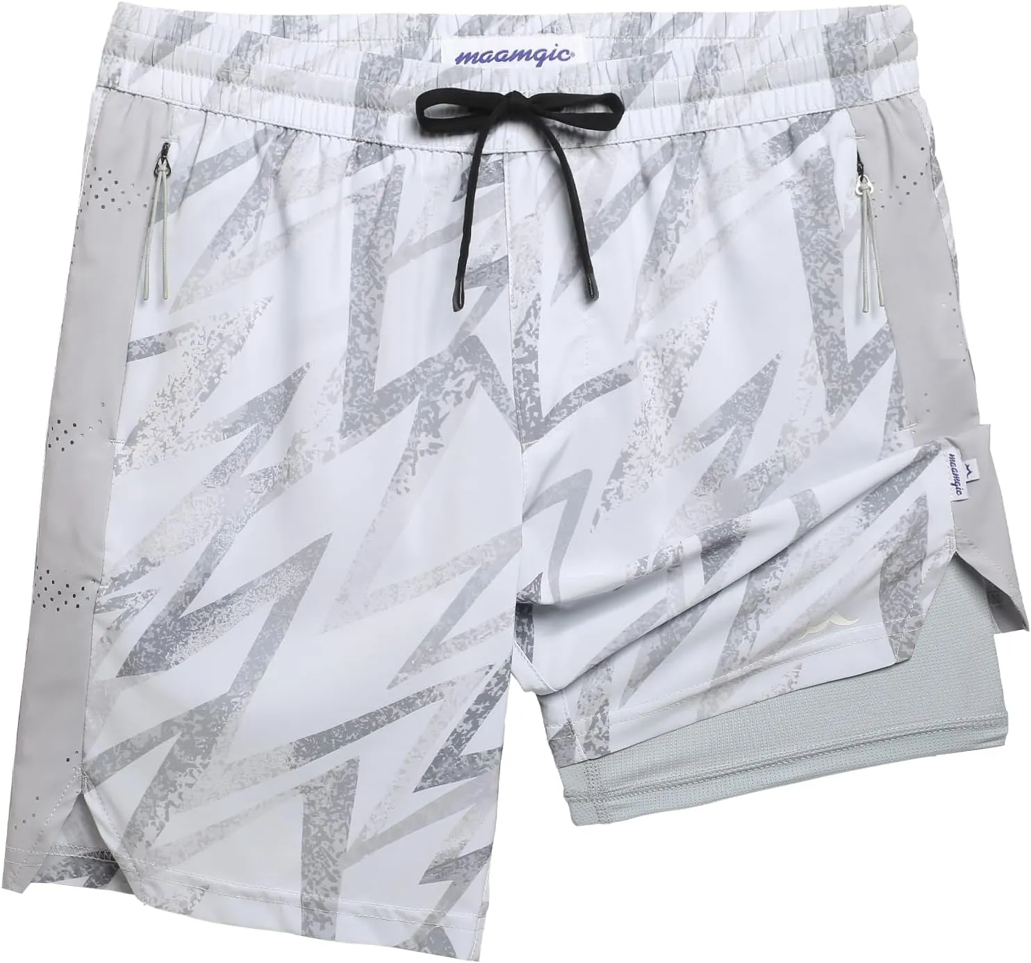 maamgic Boys Athletic Shorts with Liner Teens Youth 2 in 1 Active Running Shorts