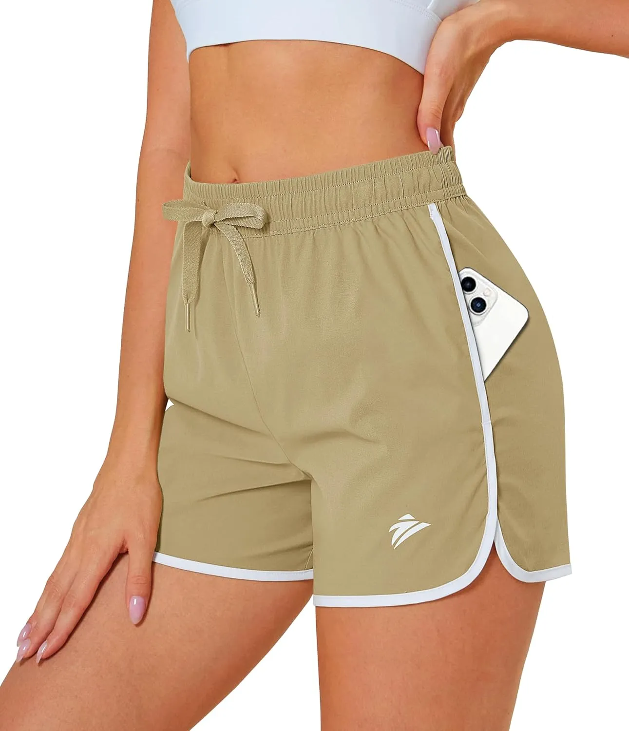 MAGCOMSEN Women's Athletic Shorts with Pockets Quick Dry Lightweight 3.5" Running Gym Workout Shorts Hiking Sport