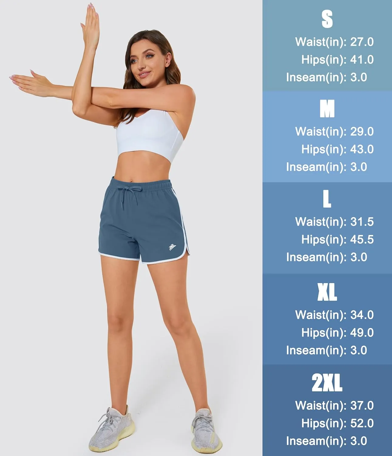 MAGCOMSEN Women's Athletic Shorts with Pockets Quick Dry Lightweight 3.5" Running Gym Workout Shorts Hiking Sport