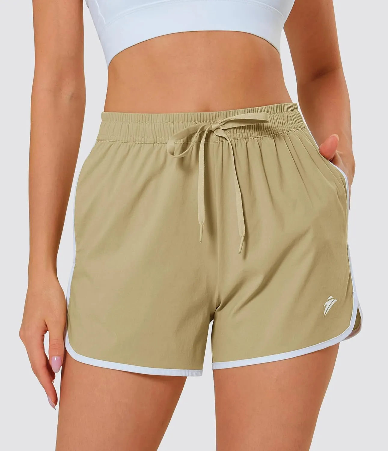 MAGCOMSEN Women's Athletic Shorts with Pockets Quick Dry Lightweight 3.5" Running Gym Workout Shorts Hiking Sport