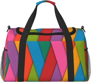 Magenta Fabric Travel Duffel Bag Large Foldable Waterproof Overnight Bag For Beach Swim Bags Pool Sports Gym