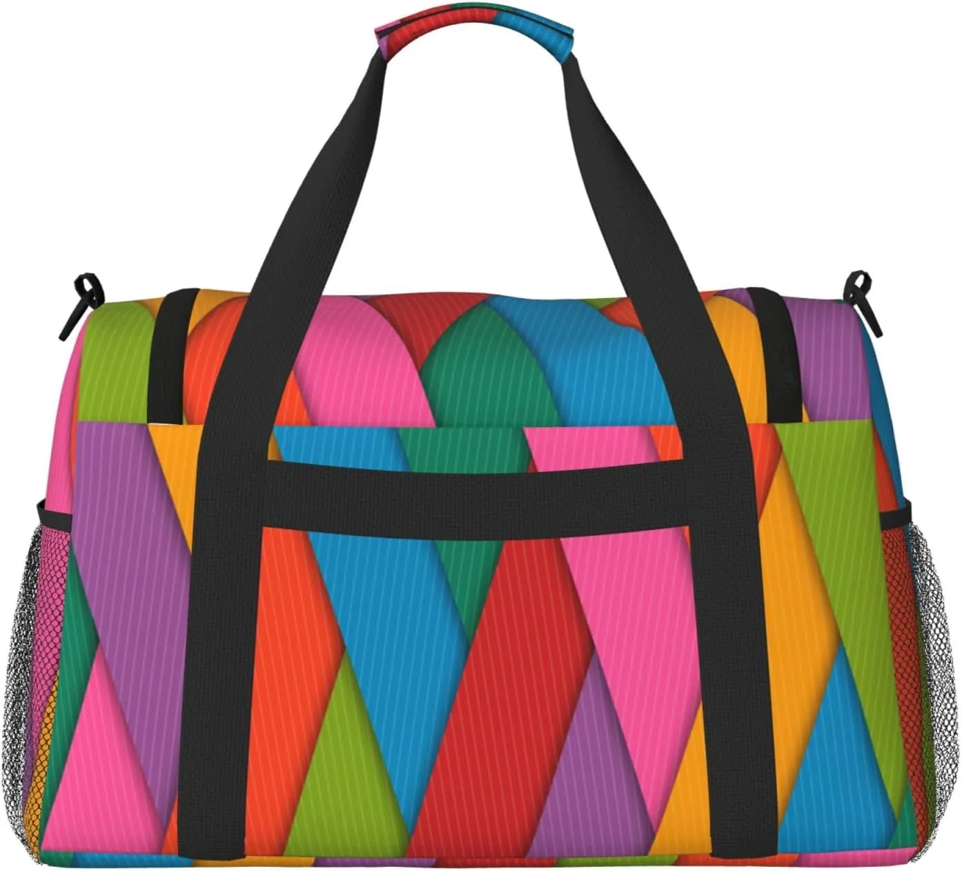 Magenta Fabric Travel Duffel Bag Large Foldable Waterproof Overnight Bag For Beach Swim Bags Pool Sports Gym