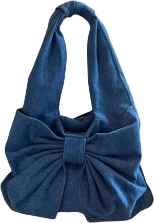 MakeMeChic Women's Bow Knot Tote Handbags Top Handle Shopping Underarm Bag Purse