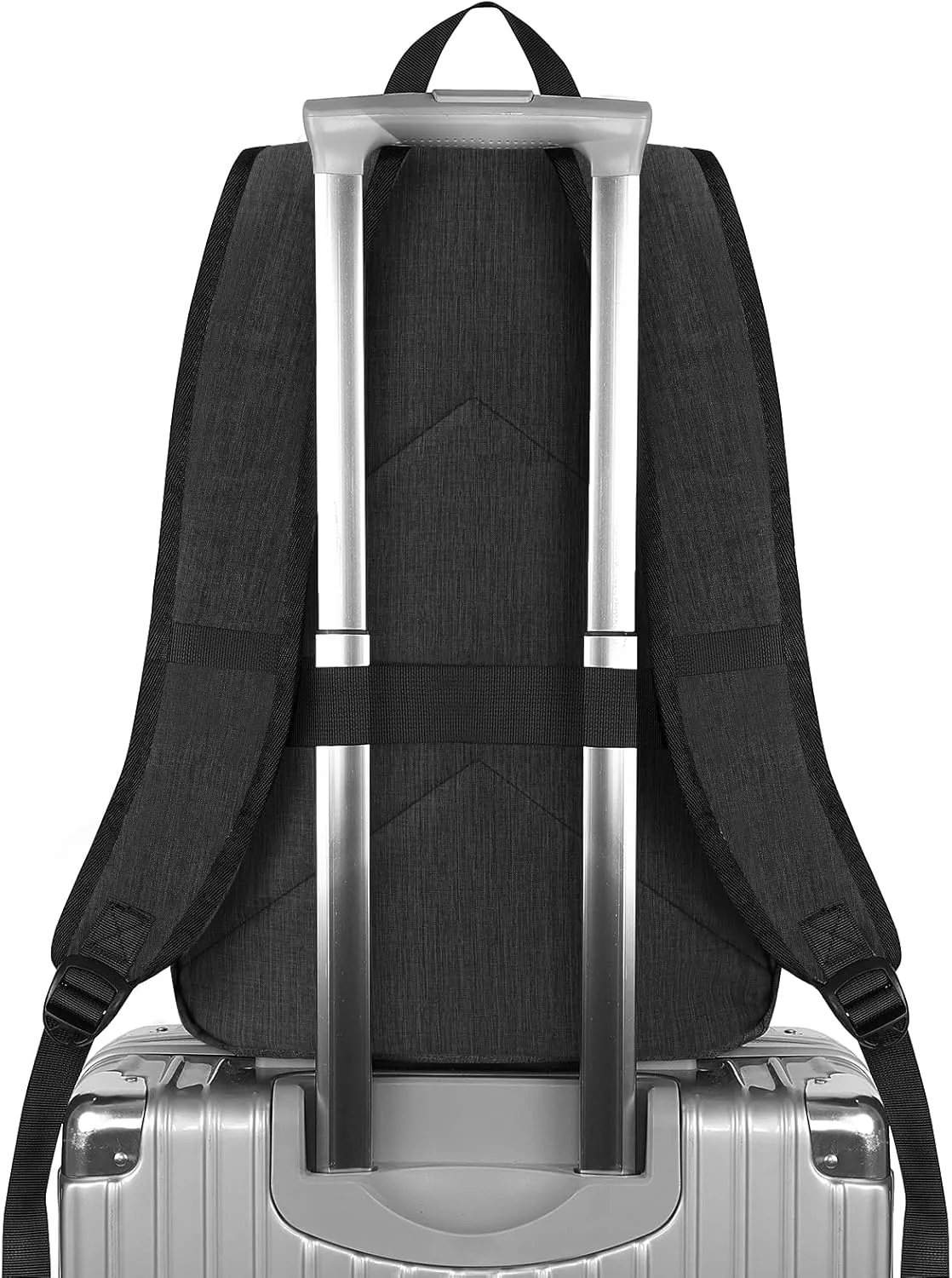 Mancro Business Travel Laptop Backpack, Anti Theft Slim Laptop Bag with USB Charging Port for Men and Women, Water Resistant Computer Bag Fits 15.6 Inch Laptop and Notebook (Black)