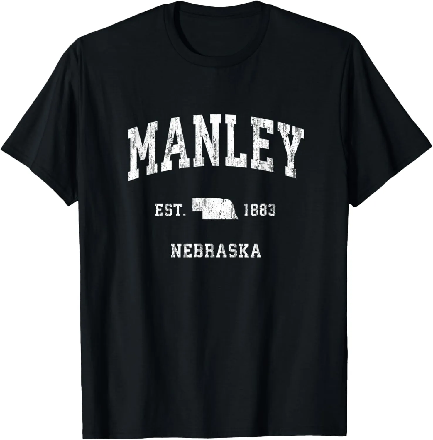 Manley Nebraska NE Vintage Athletic Sports Design T-Shirt