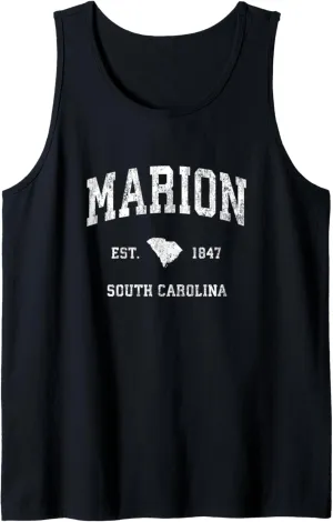 Marion South Carolina SC Vintage Athletic Sports Design Tank Top