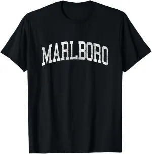 Marlboro New Jersey NJ Vintage Athletic Sports Design T-Shirt