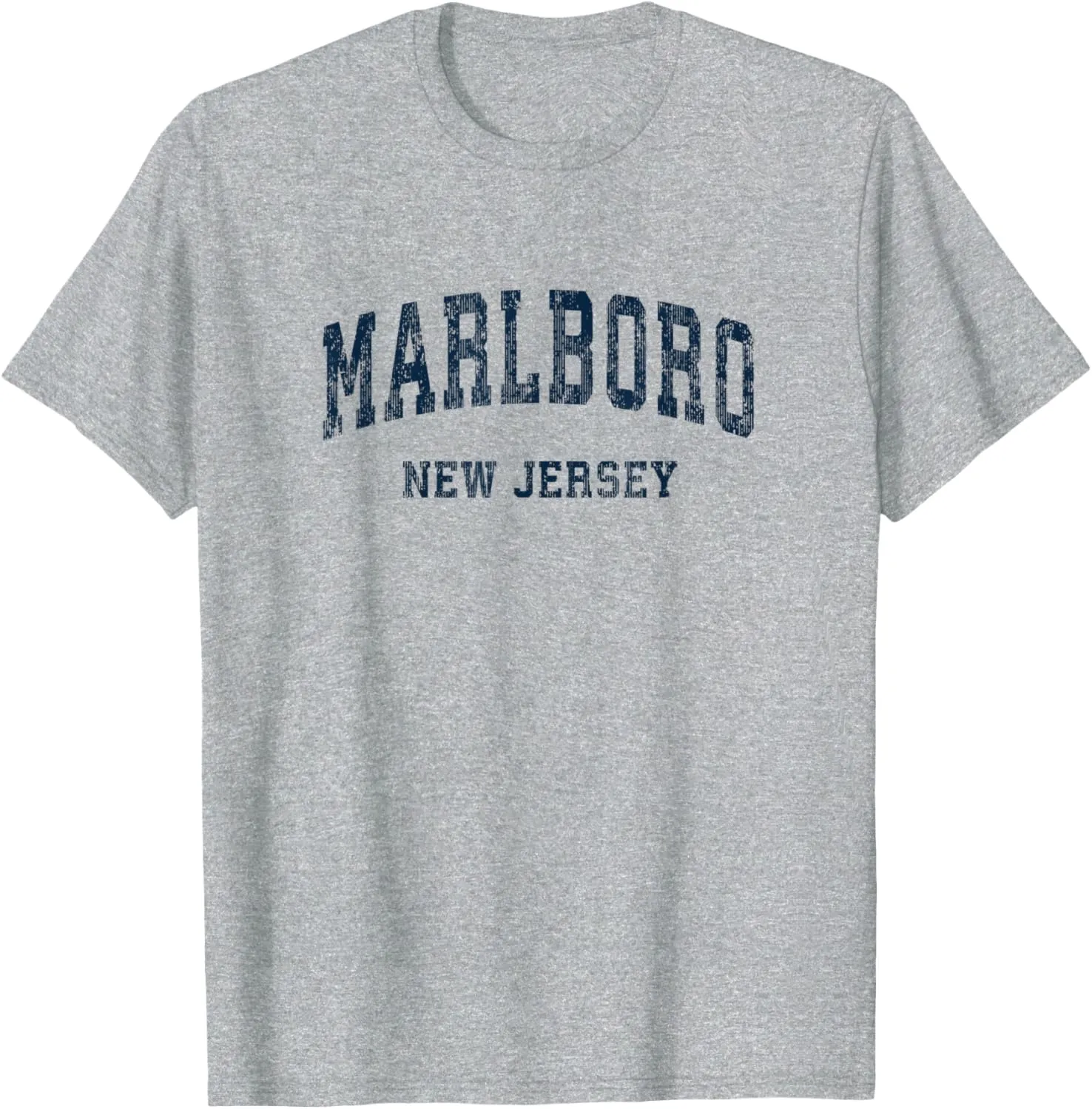 Marlboro New Jersey NJ Vintage Varsity Sports Navy Design T-Shirt