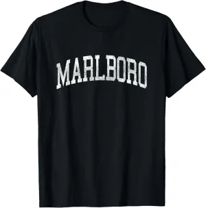 Marlboro New York NY Vintage Athletic Sports Design T-Shirt