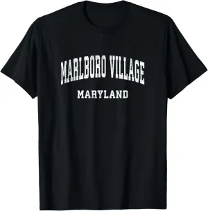 Marlboro Village Maryland MD Vintage Athletic Sports Design T-Shirt