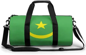 Mauritania Flag Waterproof Sports Gym Bag with Dry Wet Separation for Travel Overnight