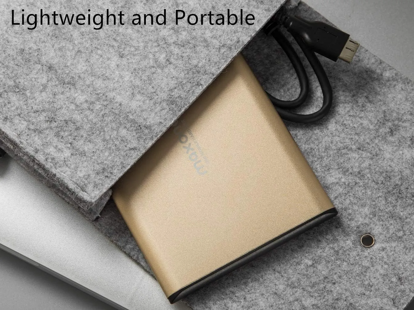 Maxone 320GB Ultra Slim Portable External Hard Drive HDD USB 3.0 Compatible with PC, Laptop, Gold
