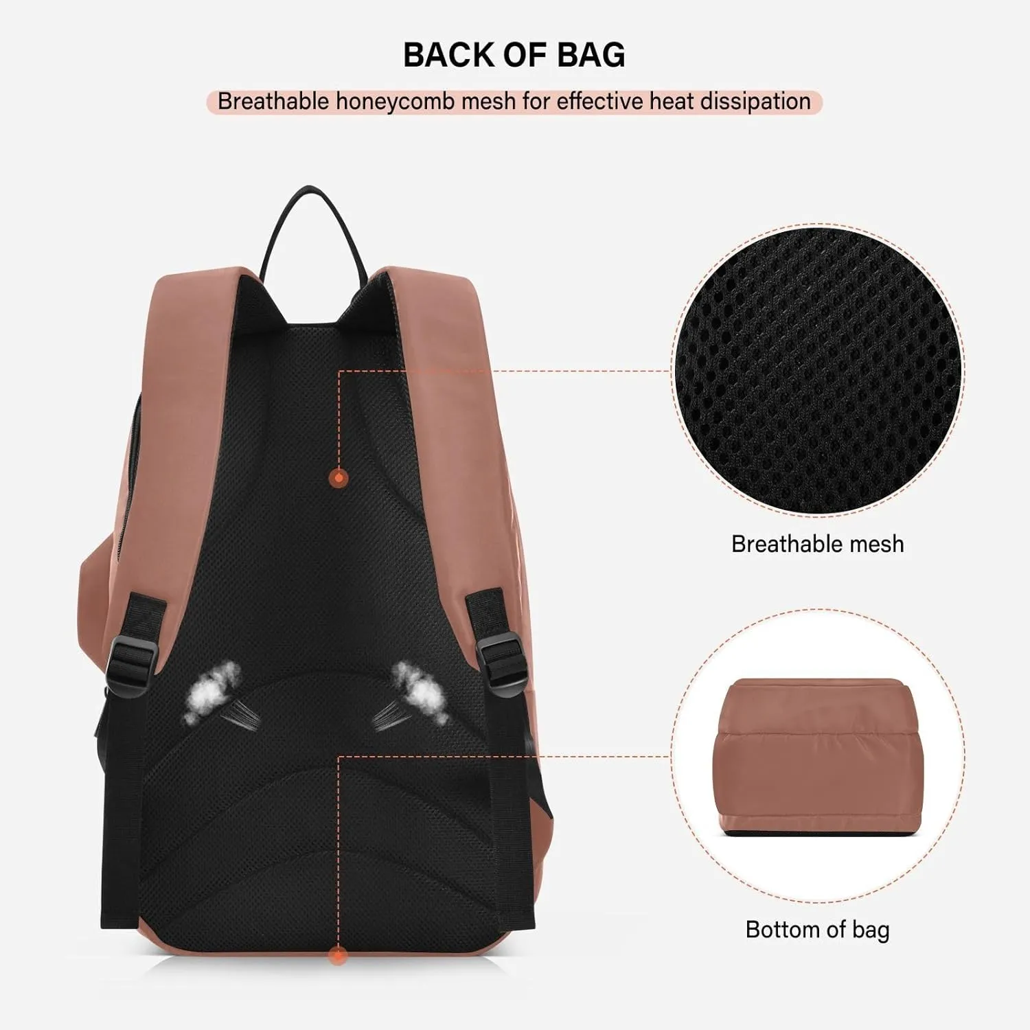MCHIVER Tennis Bags for Men Women Tennis Backpack Hold 2 Rackets Badminton Racquet Backpack 11.81 * 7.87 * 17.11in