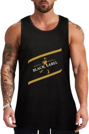 Men Boys Loose-Fit Johnnie Music Walker Vest T-Shirts for Tennis Gym Beach, Cool Dry Sweatproof Tank Top