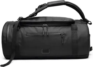 Men's and women's large capacity gym wet and dry separation multifunctional sports bag short trip handbag (Black)