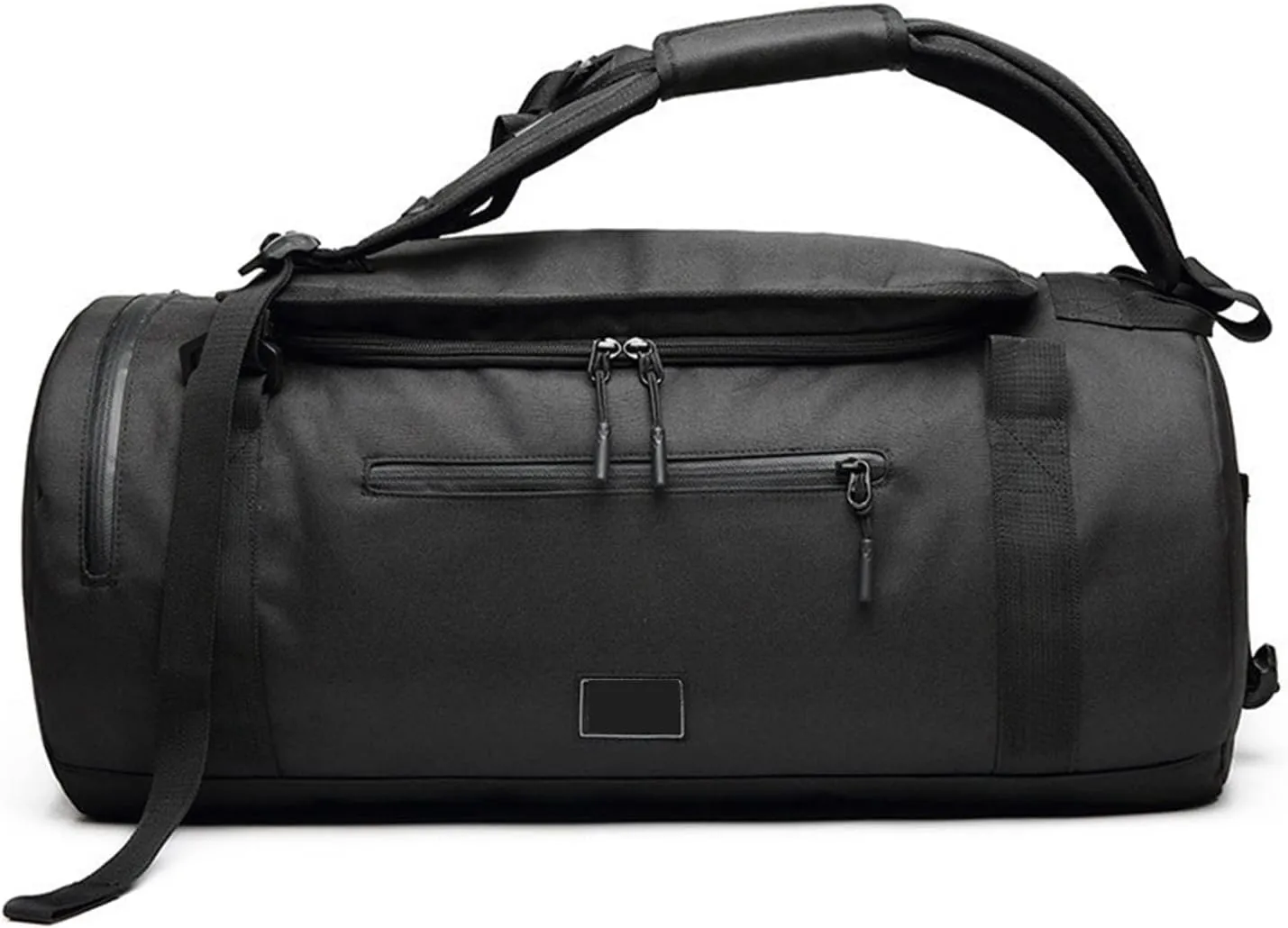 Men's and women's large capacity gym wet and dry separation multifunctional sports bag short trip handbag (Black)