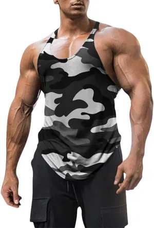 Men's Cotton Workout Tank Tops Dry Fit Gym Bodybuilding Training Fitness Sleeveless Muscle T Shirts