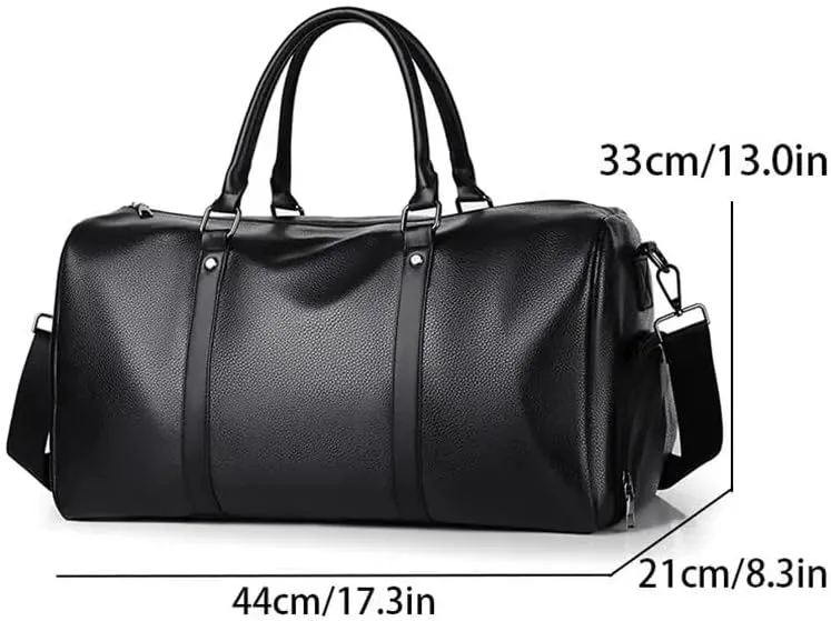 Men's fashion travel bag, fitness bag, multifunctional yoga bag, dry wet separation handbag, leisure travel bag(Black)