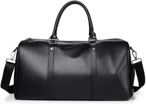 Men's fashion travel bag, fitness bag, multifunctional yoga bag, dry wet separation handbag, leisure travel bag(Black)