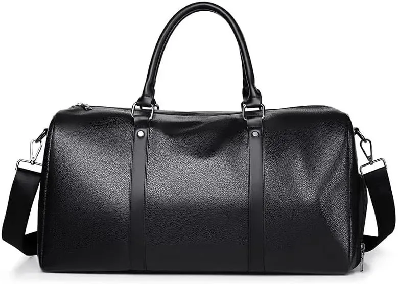 Men's fashion travel bag, fitness bag, multifunctional yoga bag, dry wet separation handbag, leisure travel bag(Black)
