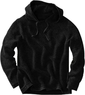 Mens Hoodies Pullover Fashion Loose Plus Size Hooded Pullover Sweater Full Zip Long Sleeve Sweatshirt Full Zip Long