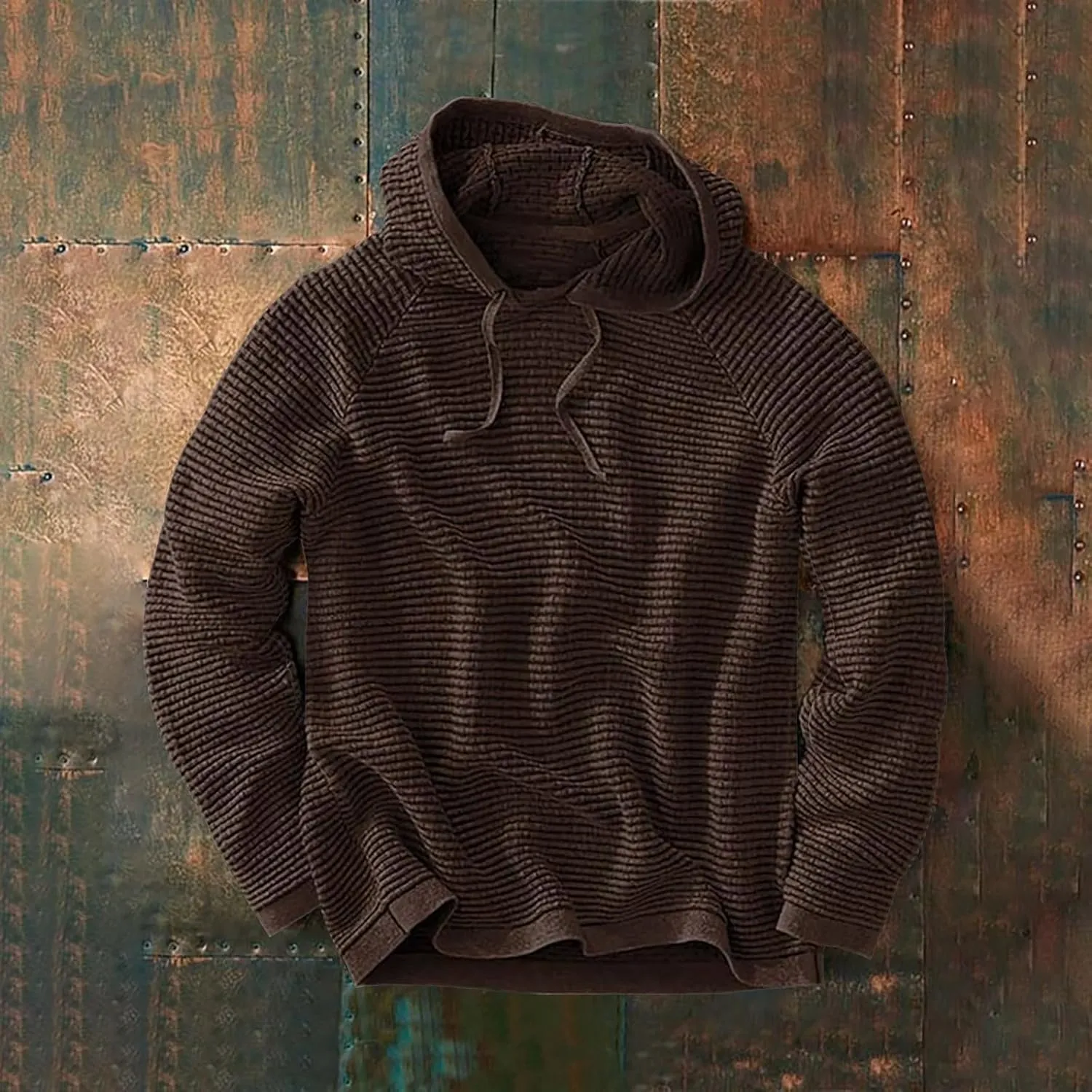 Mens Hoodies Pullover Fashion Loose Plus Size Hooded Pullover Sweater Full Zip Long Sleeve Sweatshirt Full Zip Long