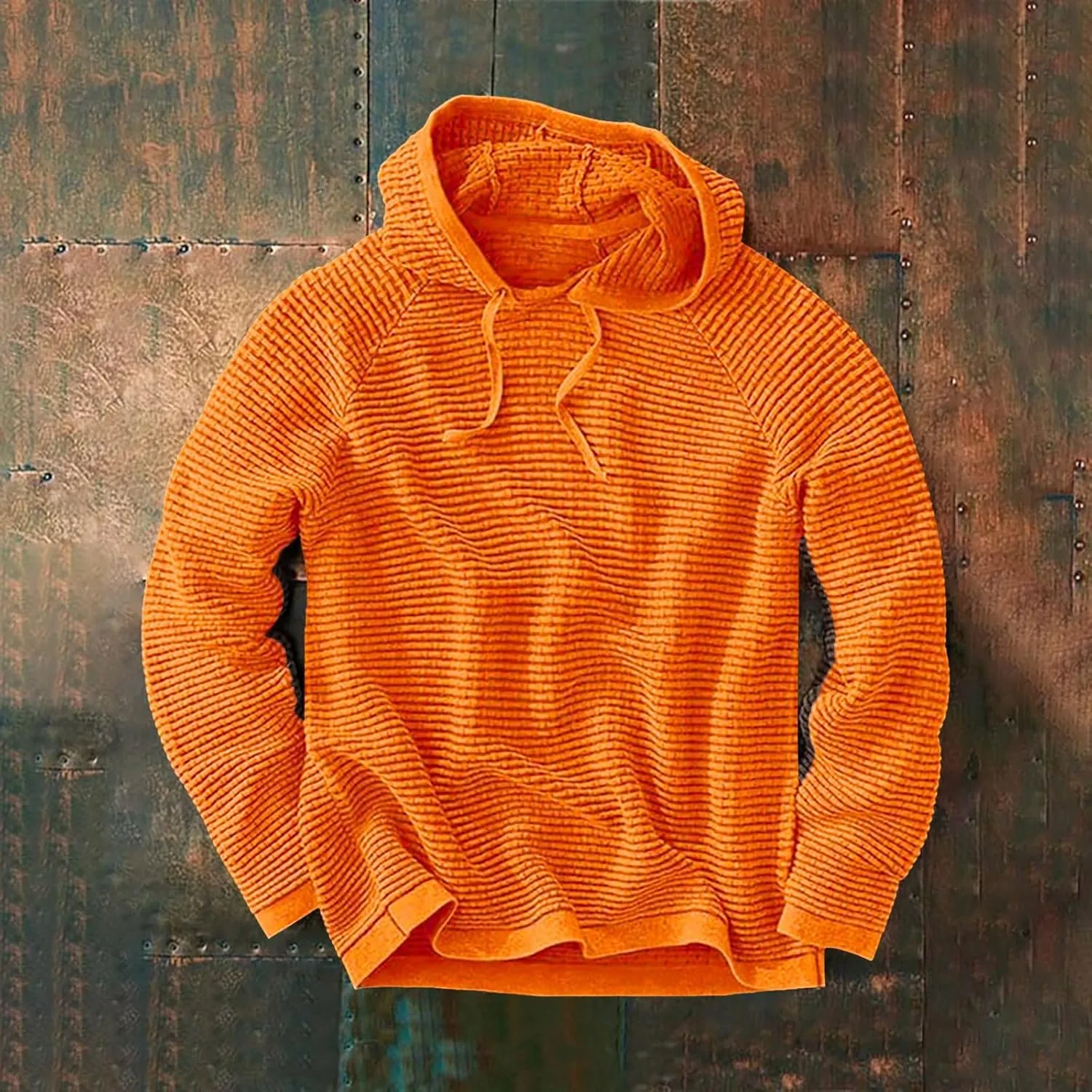 Mens Hoodies Pullover Fashion Loose Plus Size Hooded Pullover Sweater Full Zip Long Sleeve Sweatshirt Full Zip Long