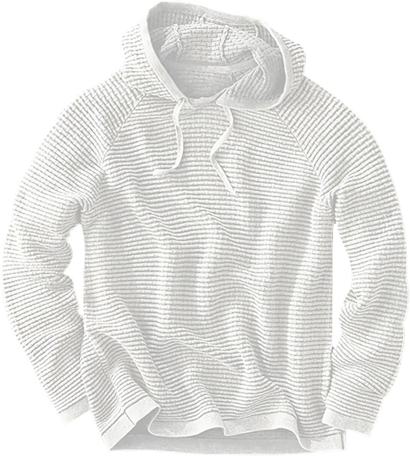 Mens Hoodies Pullover Fashion Loose Plus Size Hooded Pullover Sweater Full Zip Long Sleeve Sweatshirt Full Zip Long