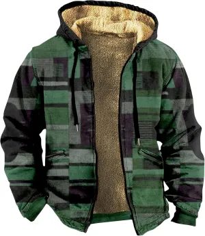 Men's Long Winter Coat Heavyweight Down Jacket Parka Warm Tactical Jackets Casual Zipper Casual Hoodies with Pocket